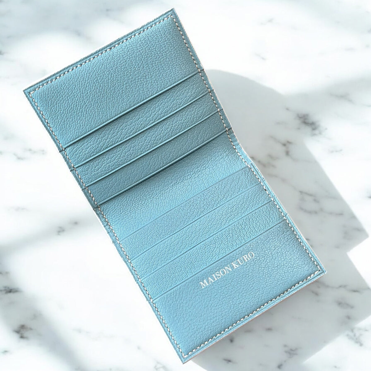 Kawa Card Wallet — Python & Chevre, view 2 — Maison Kuro