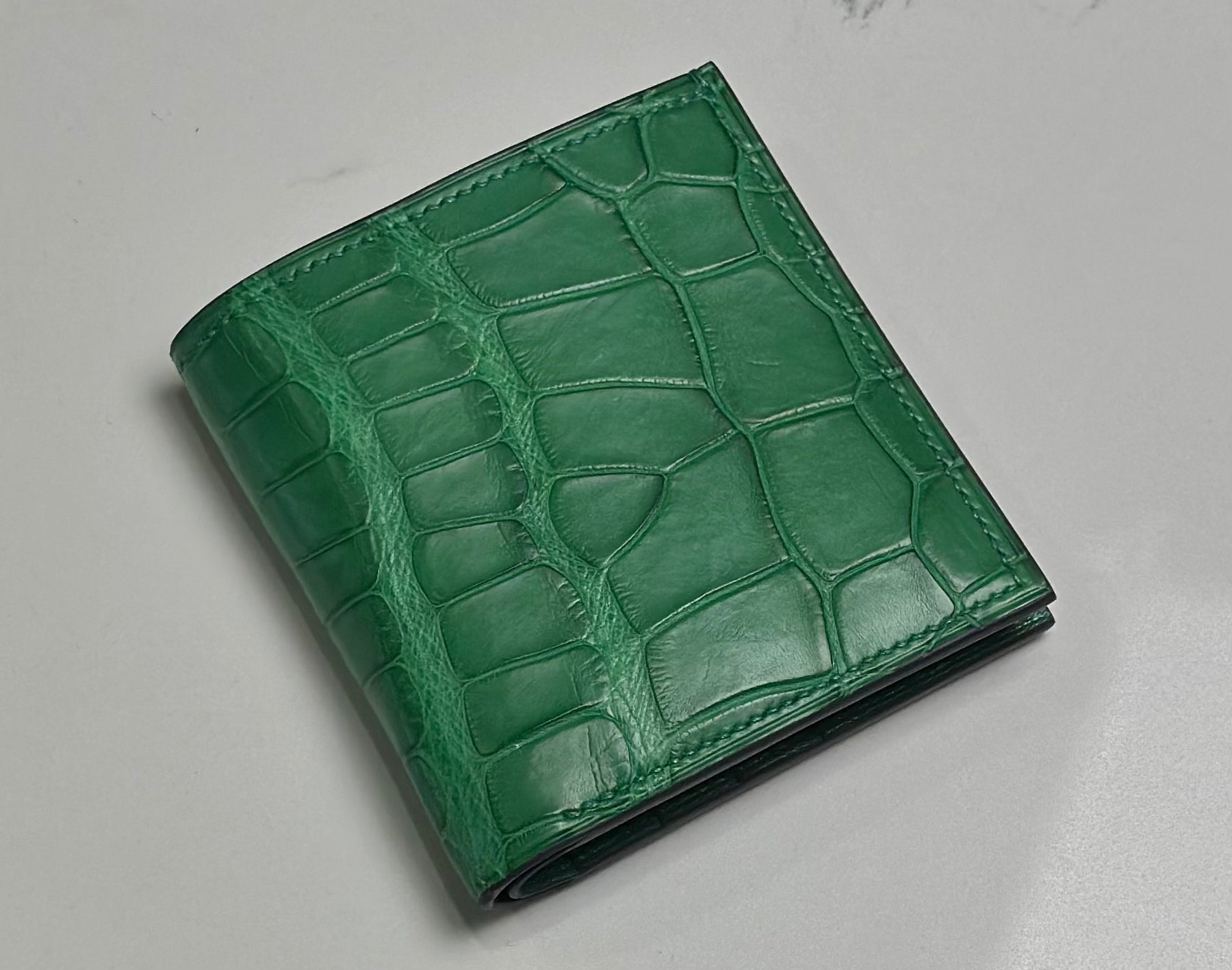 Yebisu Short Wallet — American Alligator & Chevre — Maison Kuro